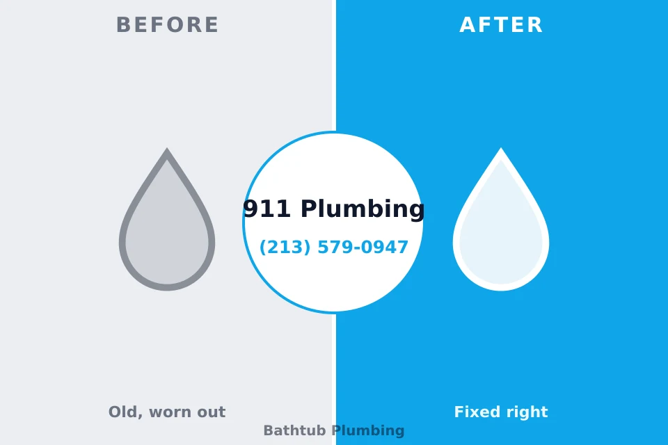 Before and after: plumbing repair Mountain Lakes, NJ